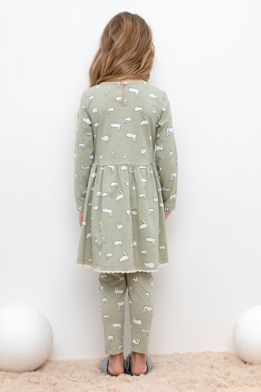 CROCKID Бриджи 316606 КР 4074 шалфей, смешные зайки