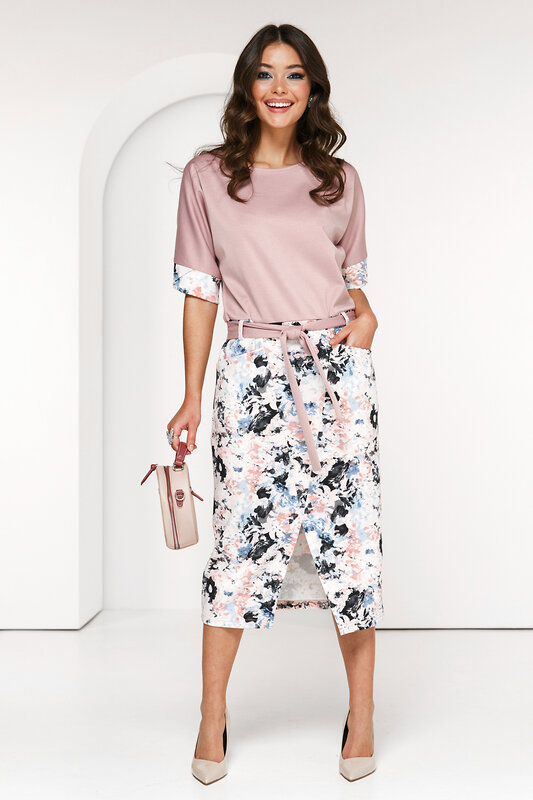 LT Collection Платье 318137 П2149 пудра (нежно-розовый)