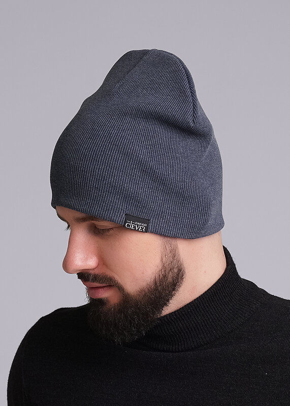 CLEVER Шапка 318355 601758ш меланж т.синий