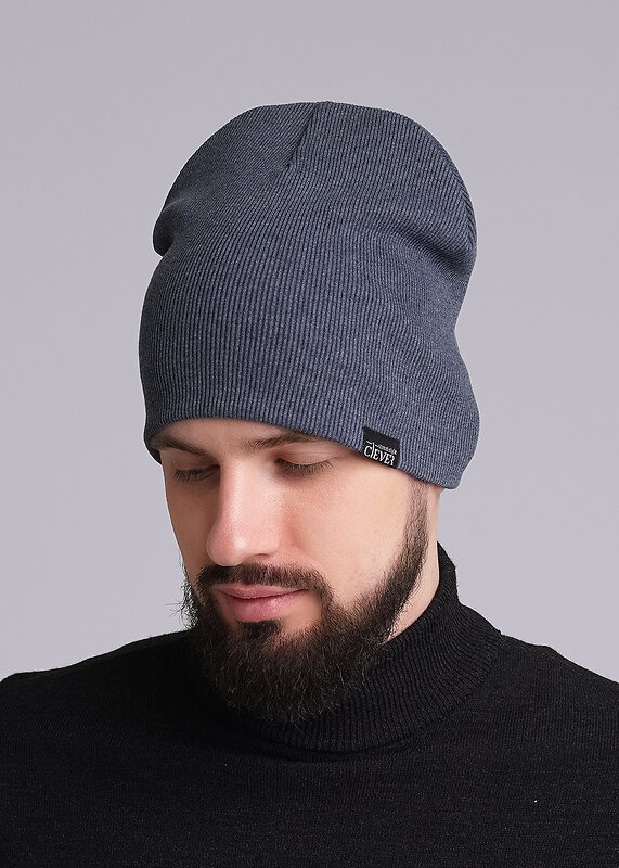 CLEVER Шапка 318355 601758ш меланж т.синий