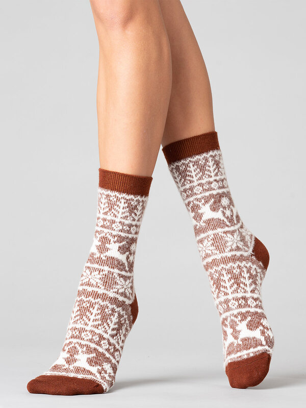 JS Giulia Носки 318471 WS3 WOOL 2302 brown