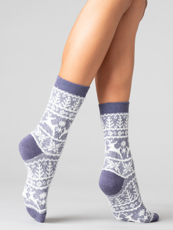 JS Giulia Носки 318474 WS3 WOOL 2302 viola