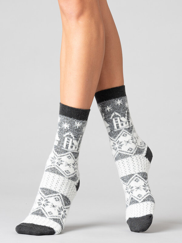 JS Giulia Носки 318480 WS3 WOOL 2303 grey melange