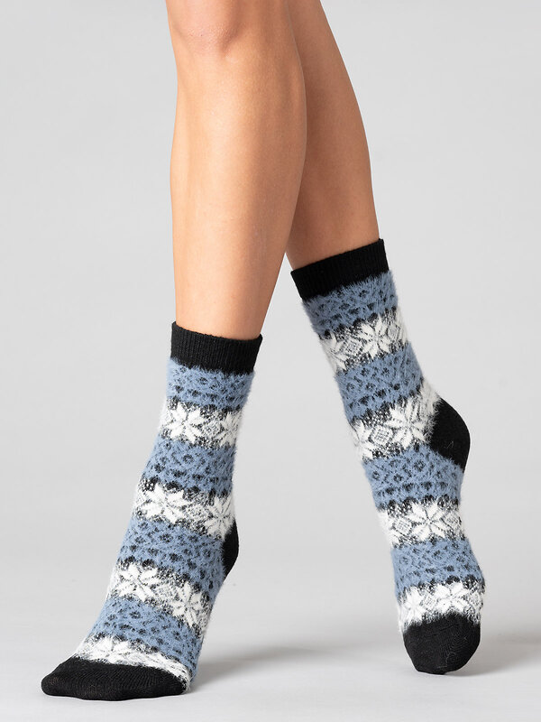JS Giulia Носки 318485 WS3 WOOL 2304 nero/blu