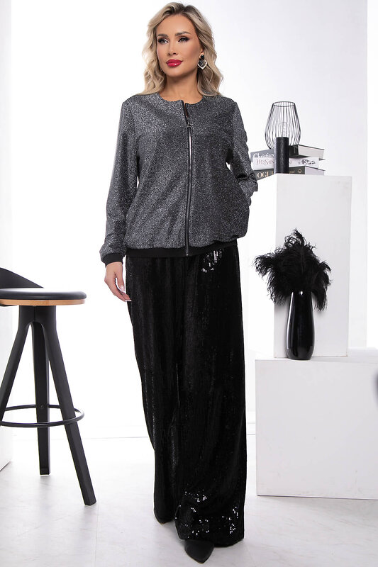 LT Collection Бомбер 318864 Б7522 серебристый