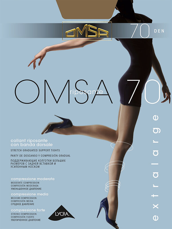JS Omsa Колготки 319386 OMSA 70 XL fumo