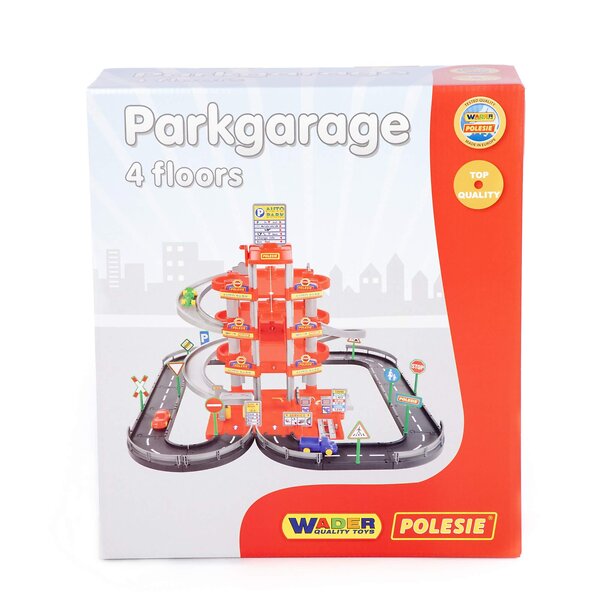 Wader Паркинг 4-уровневый с дорогой и автомобилями (красный) (в коробке) 320792 44723 