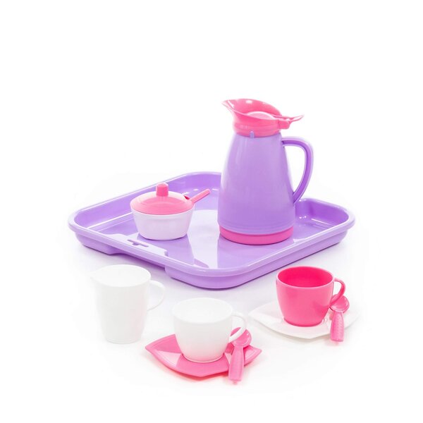 Wader Набор детской посуды "Алиса" с подносом на 2 персоны (Pretty Pink) 320900 40589 