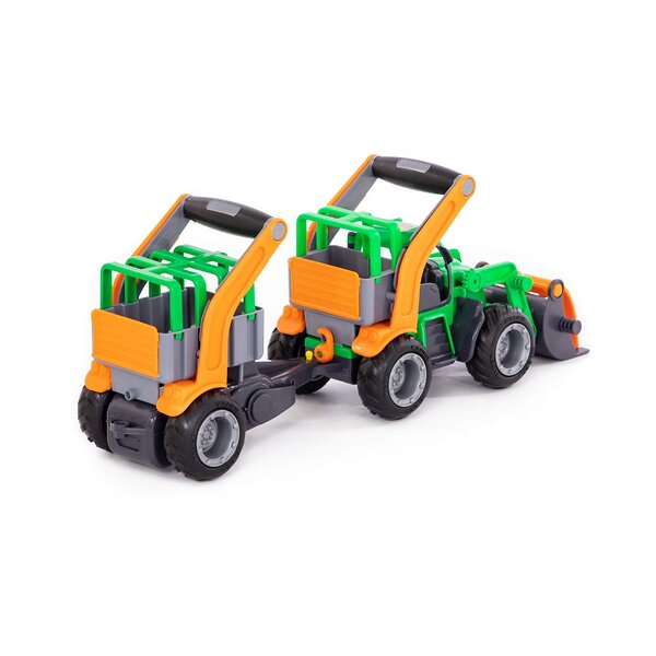 Wader "ГрипТрак", трактор-погрузчик с полуприцепом для животных (в коробке) 321020 37398 