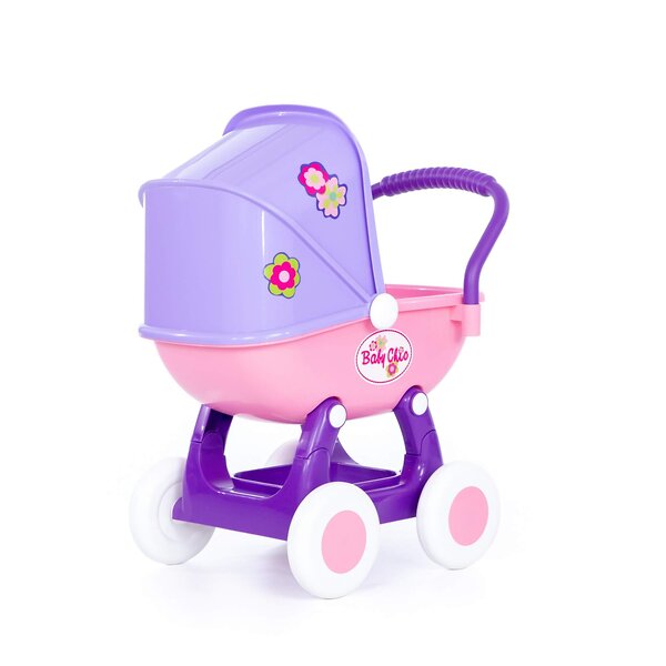 Полесье Коляска для кукол "Arina" 4-х колёсная (розовая) (в пакете) 321334 48202 