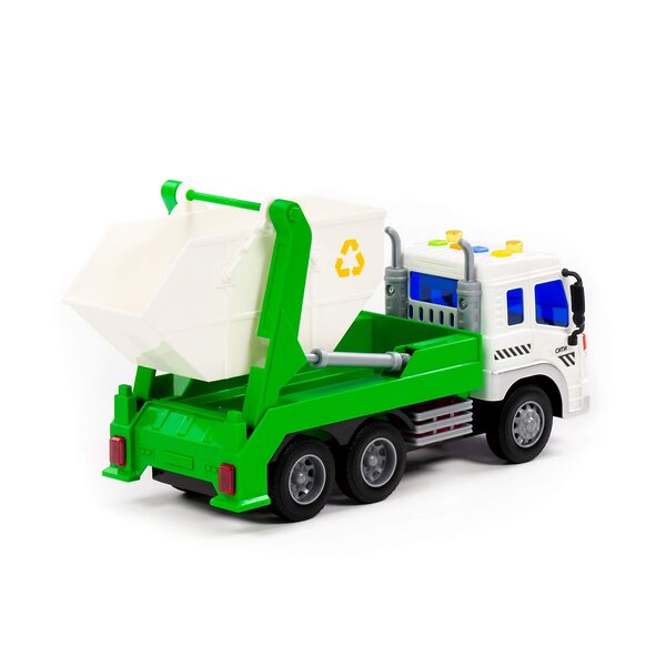 Полесье "Сити", автомобиль-контейнеровоз инерционный (со светом и звуком) (зелёный) (в коробке) 322837 86198 