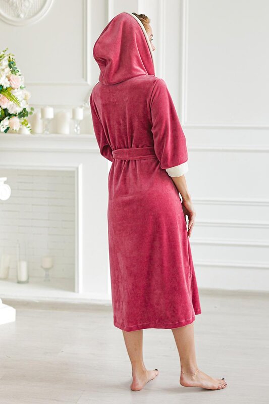 Lika Dress Халат 327541 391 Белый/Розовый