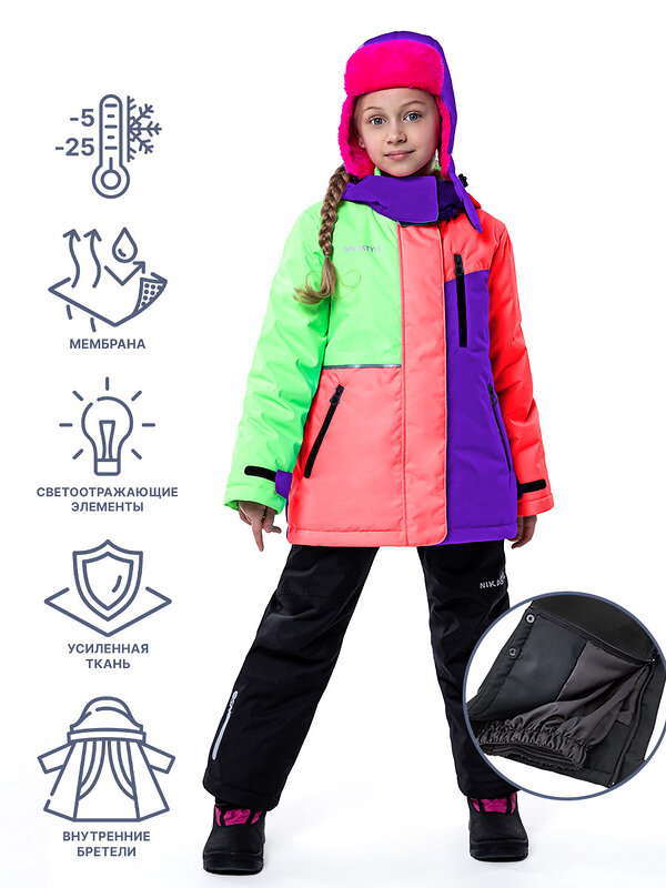 NIKASTYLE Костюм 328997 7з2823 коралловый неон/лиловый