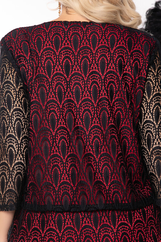 LT Collection Платье 330387 П7936 красный, чёрный
