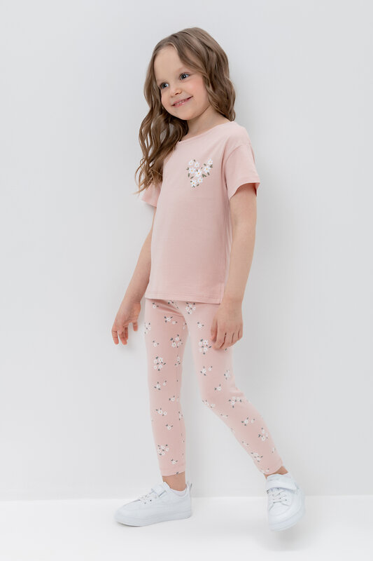 CROCKID Бриджи 331910 К 4074 дымчатая роза, ромашковое поле