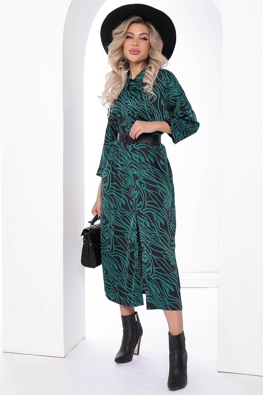 LT Collection Платье 335515 П8035 чёрный, зелёный