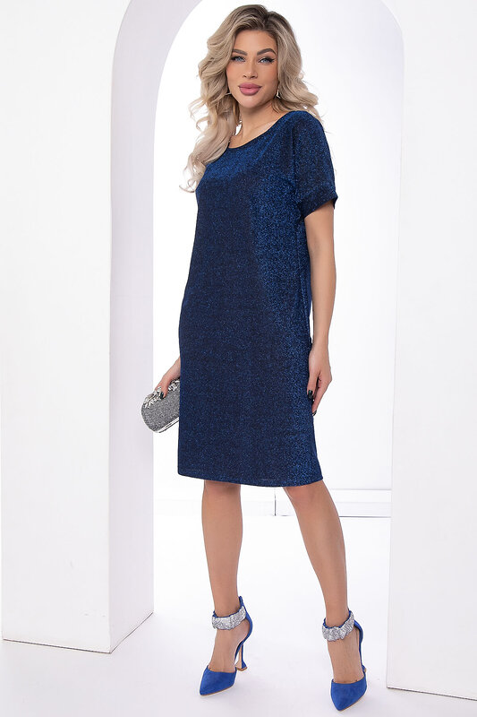 LT Collection Платье 335516 П8071 мерцающий сапфир