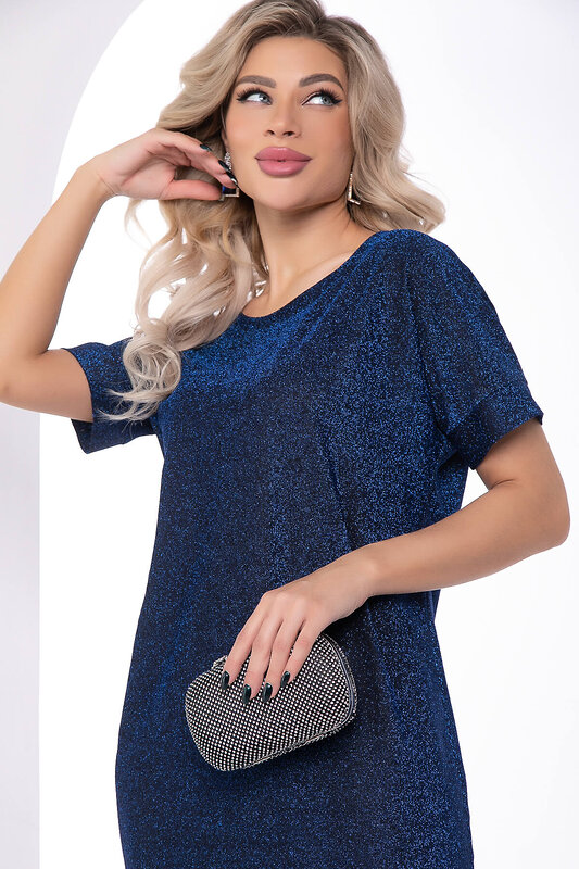 LT Collection Платье 335516 П8071 мерцающий сапфир