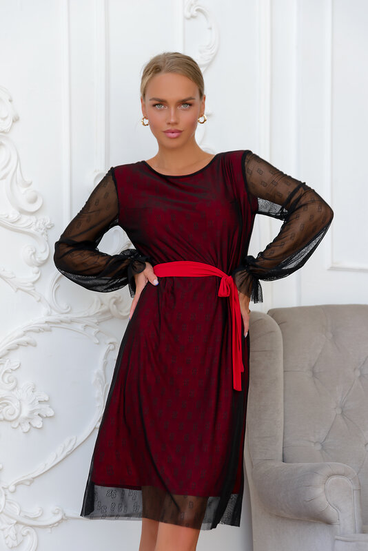 Open-style Платье 389630 4940 красный/черный