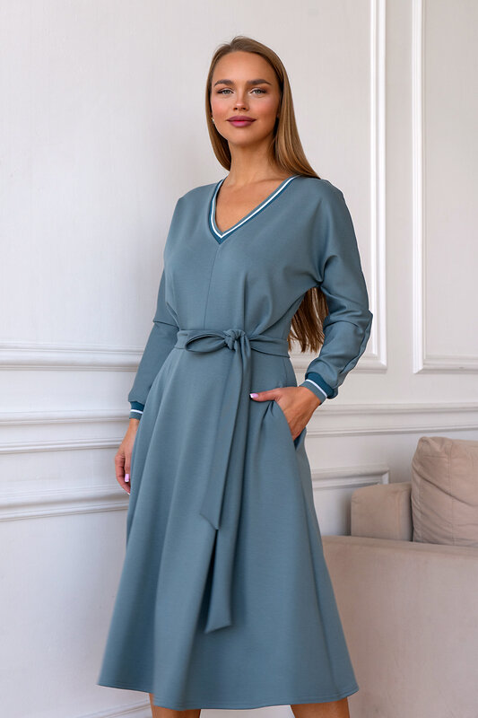 Open-style Платье 389725 5467 серый