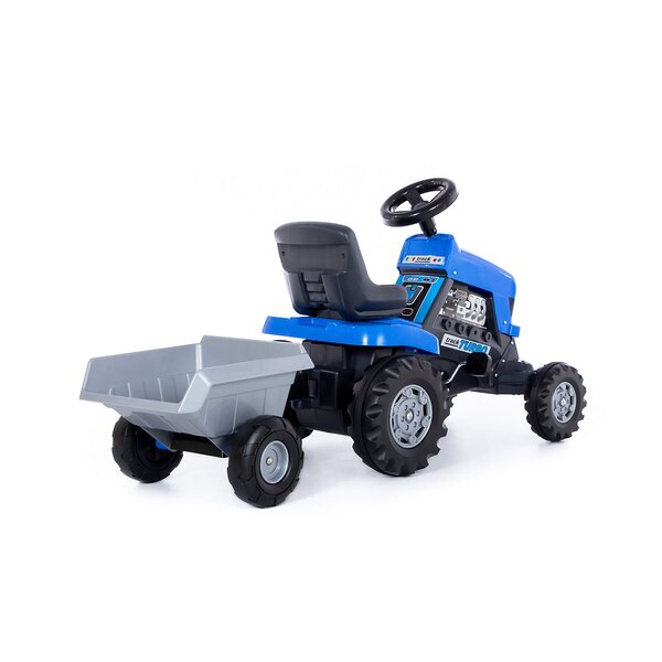 COLOMA Y PASTOR Каталка-трактор с педалями "Turbo" (синяя) с полуприцепом 413010 84637 