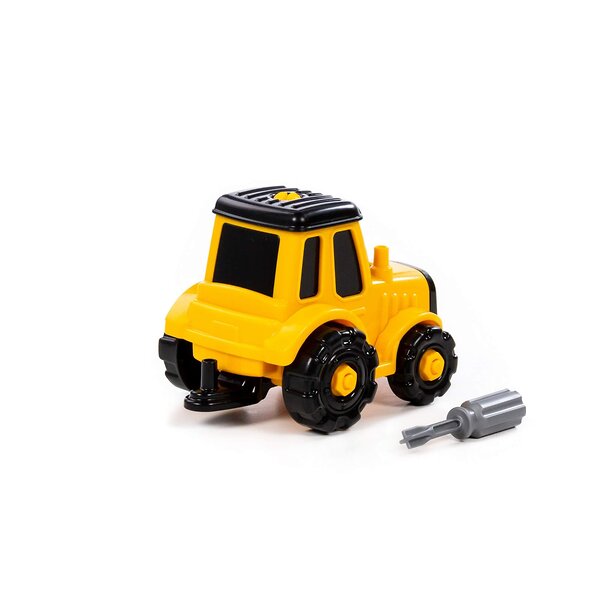 Полесье Конструктор-транспорт "Трактор" (20 элементов) (жёлто-чёрный) (в коробке) 413028 54323 