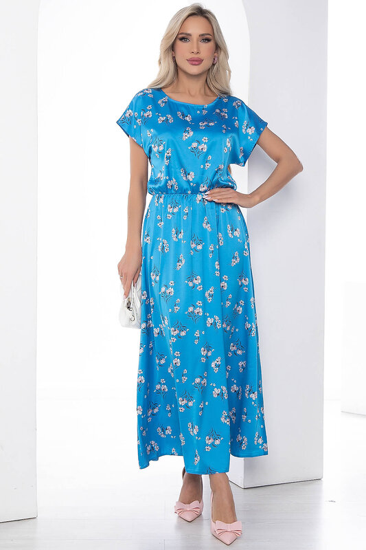 LT Collection Платье 417832 П10141 синий (васильковый оттенок)
