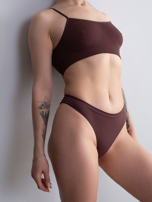 JS Giulia Трусы 423505 BRASILIAN BRIEFS COLORS brown