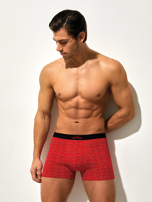 Omsa Трусы 497358 OmF_Amore_1234 Боксеры мужские с открытой резинкой, CO Rosso (Красный)