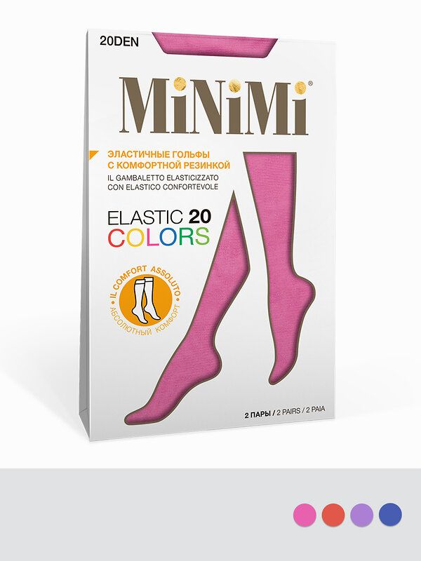 Minimi Гольфы 497370 gamb. ELASTIC 20 COLORS гольфы (2 пары) Blu (Синий)