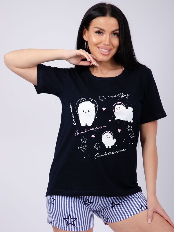 Malina Пижама 525766 3072 синий, белый