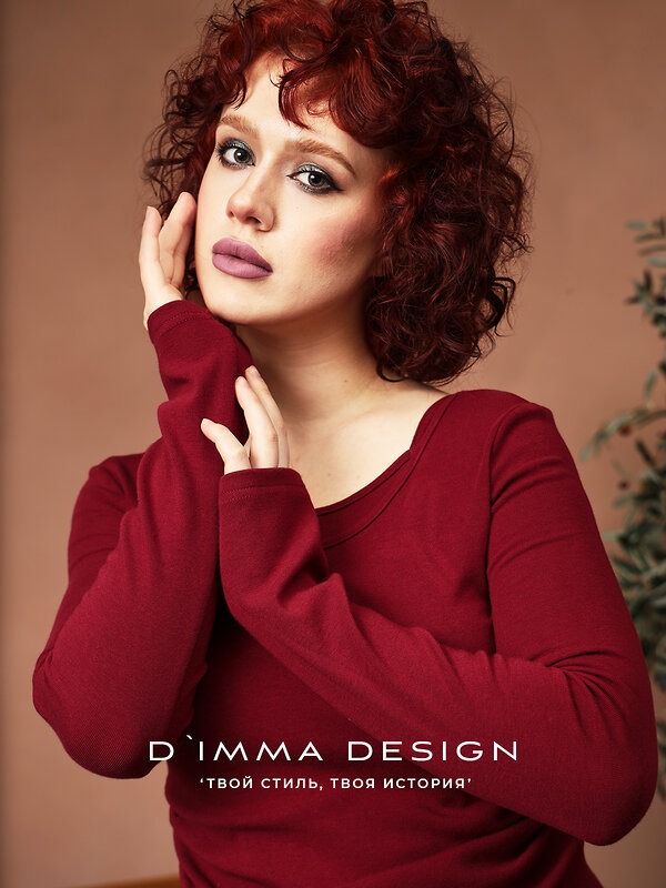 DIMMA Джемпер 528283 2587 Бордовый