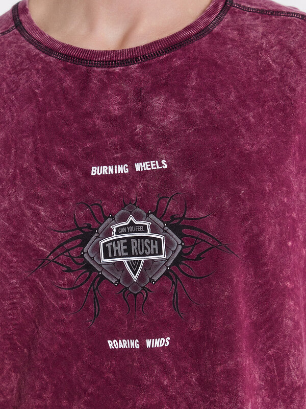 MARK FORMELLE Футболка 531842 111933 винный acid wash