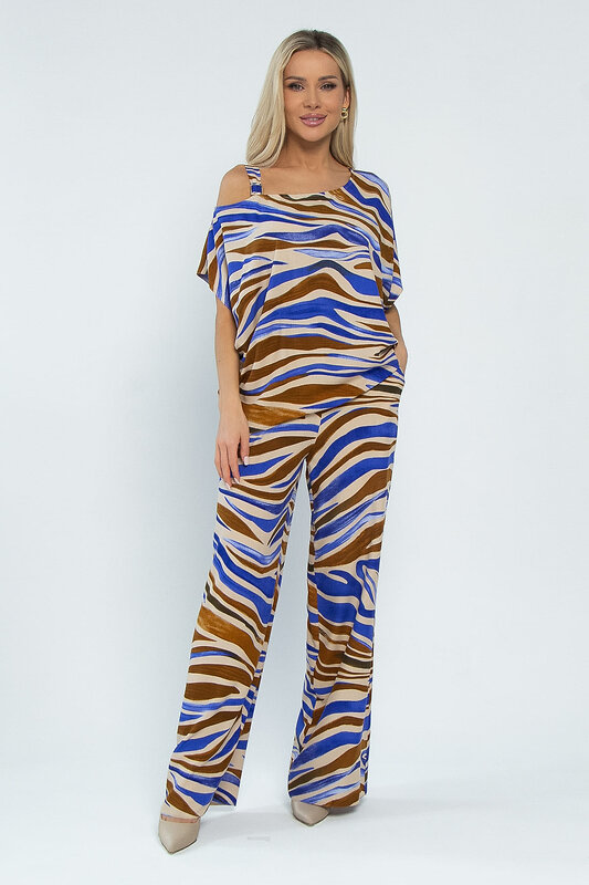 LT Collection Костюм 532711 К13456-5М сине-коричневый