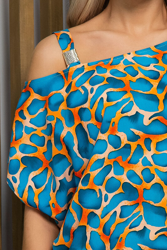 LT Collection Костюм 532713 К13457-5М голубо-оранжевый