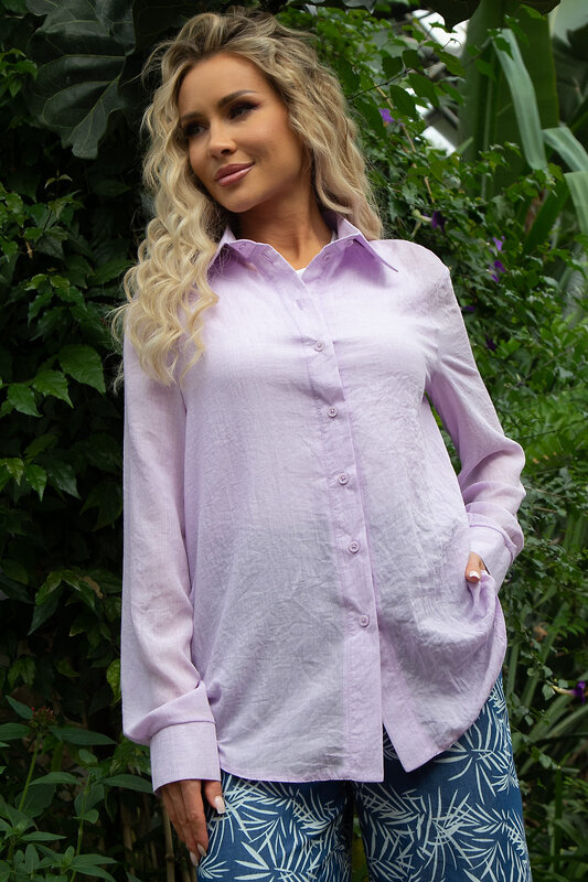LT Collection Рубашка 532730 Б13486-7М лавандовый