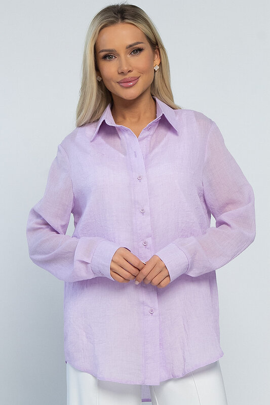 LT Collection Рубашка 532730 Б13486-7М лавандовый