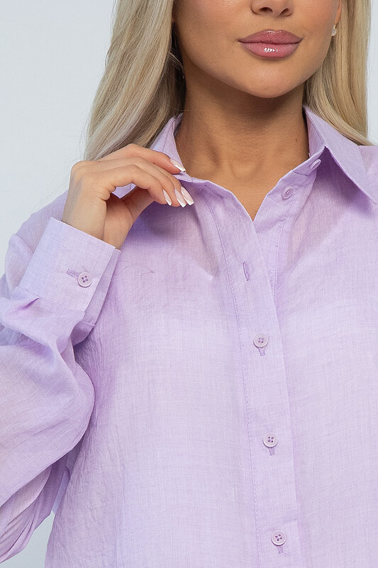 LT Collection Рубашка 532730 Б13486-7М лавандовый