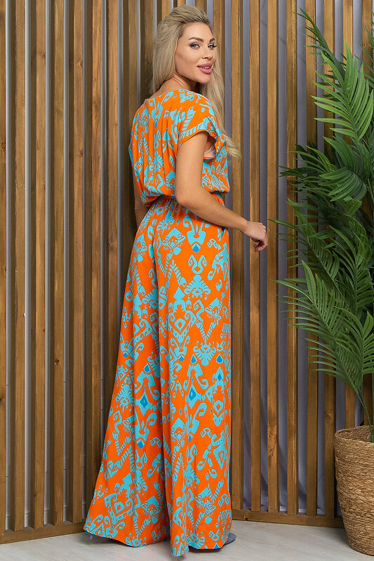 LT Collection Комбинезон 532746 К13503-5М оранжевый, бирюзовый