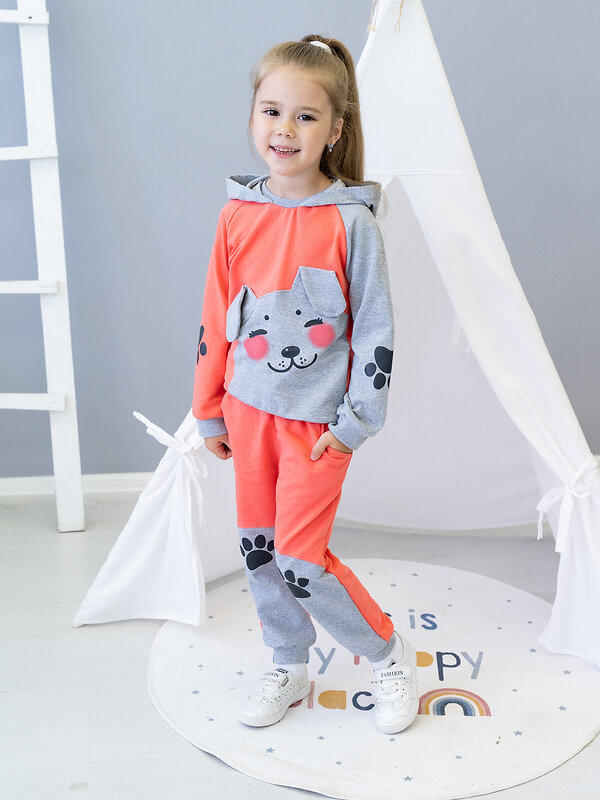 Утёнок Костюм 533234 746 коралл_меланж_собака