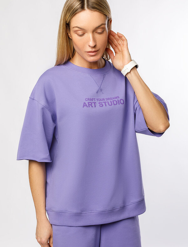 VILATTE Футболка 533473 D49.081 лавандовый_art studio