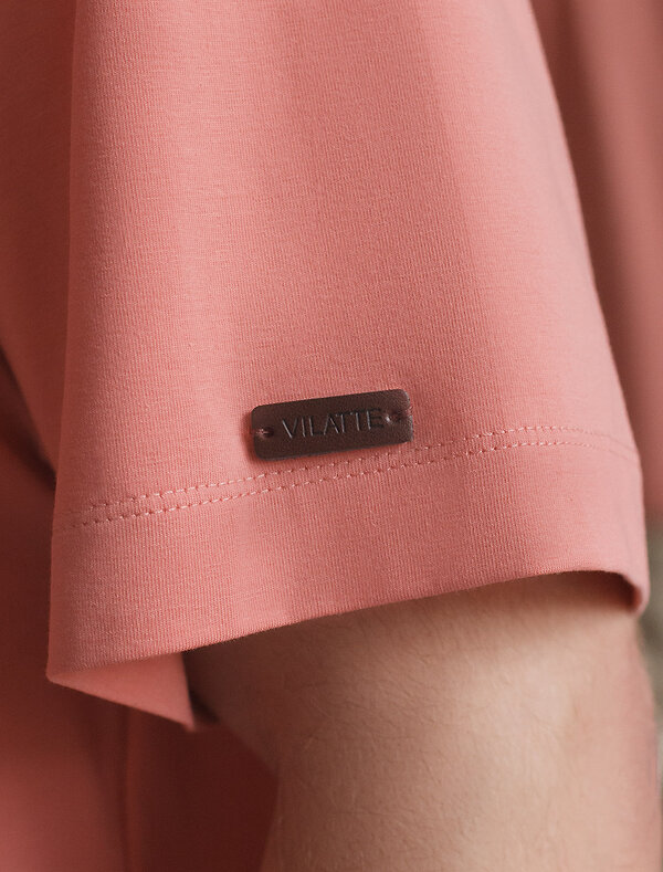 VILATTE Футболка 533498 U49.048 коралловый_ready for paradise