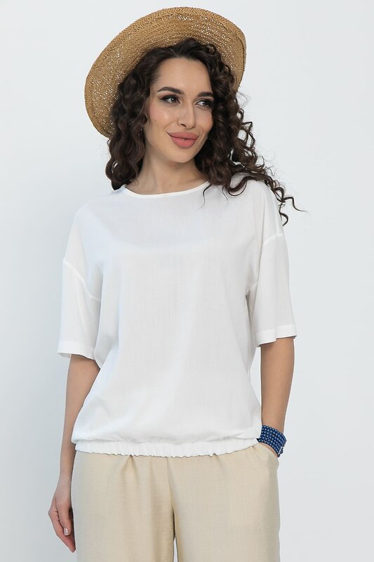 LT Collection Блуза 533685 Б13530-25М белый