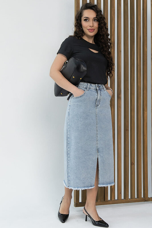 LT Collection Юбка 533689 Ю13576-4М серо-голубой