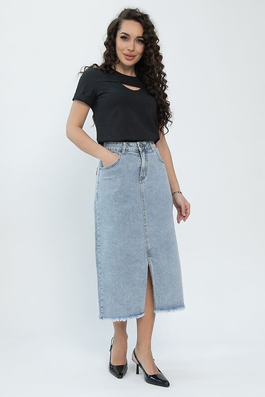 LT Collection Юбка 533689 Ю13576-4М серо-голубой