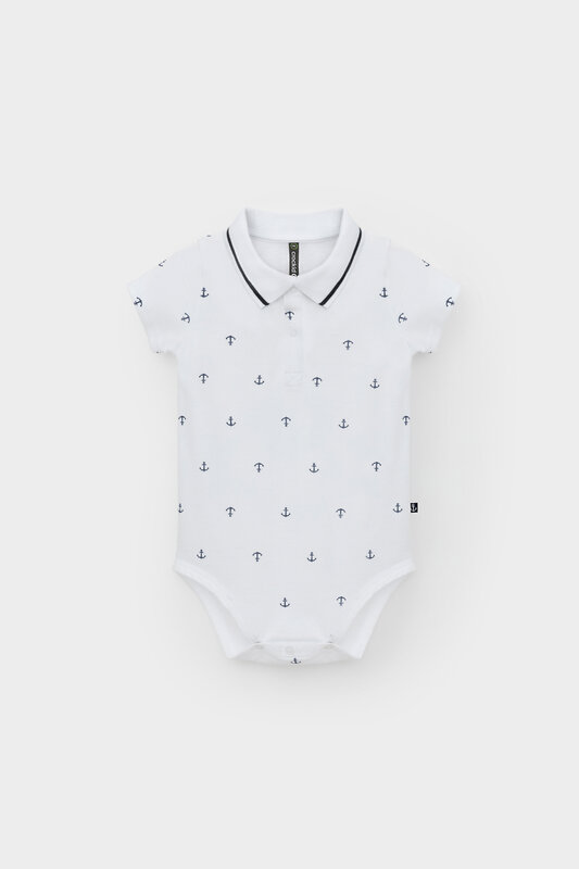 CROCKID Полукомбинезон 534916 КР 6548 белый, морские якоря