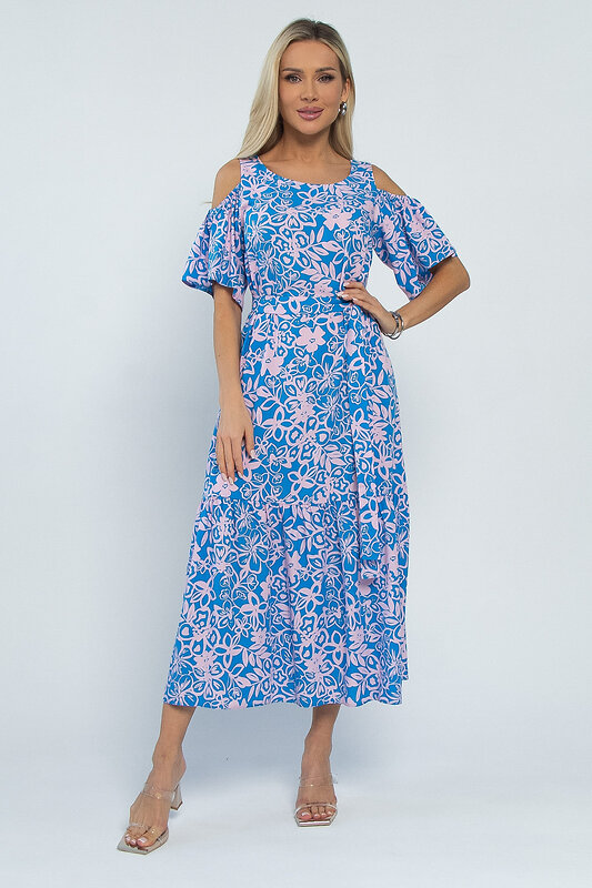 LT Collection Платье 535333 П13472-5М сине-розовый