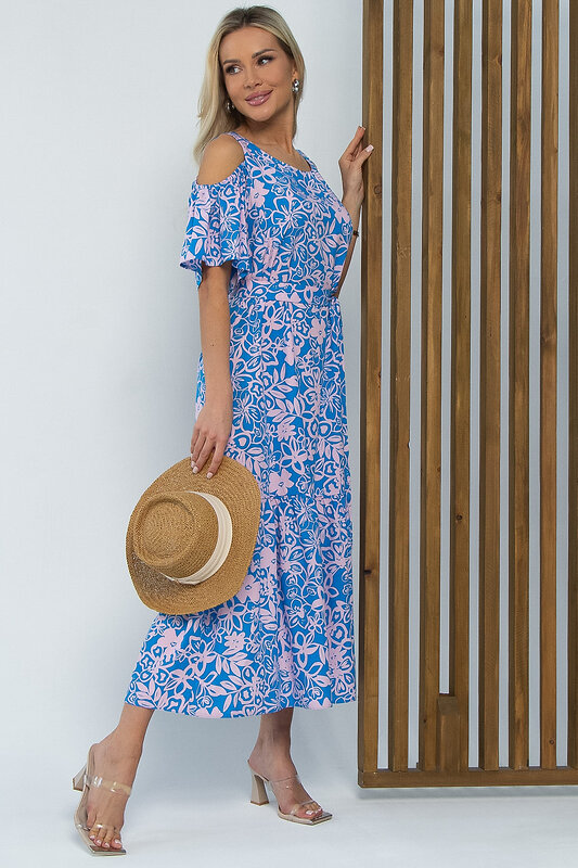 LT Collection Платье 535333 П13472-5М сине-розовый