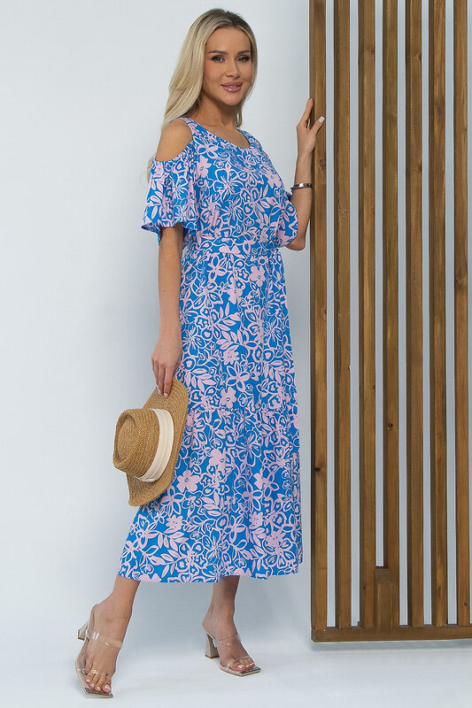 LT Collection Платье 535333 П13472-5М сине-розовый