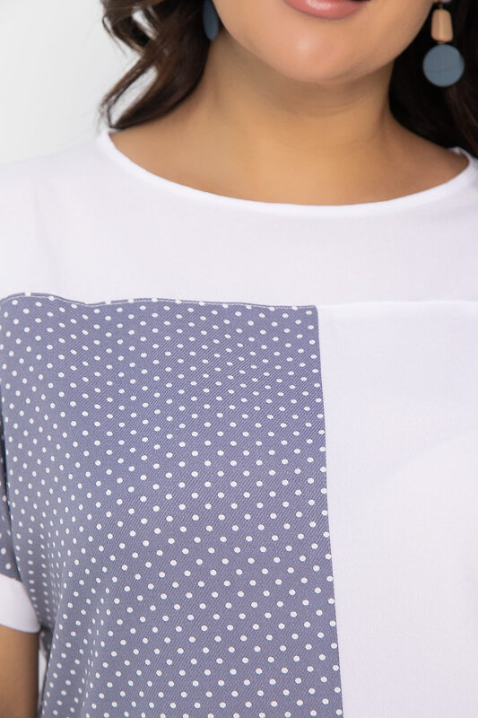 LT Collection Блуза 535336 Б13500-25М белый, серый